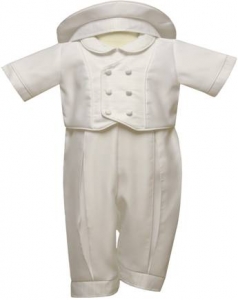 Boys Satin Christening Suit w/o Jacket